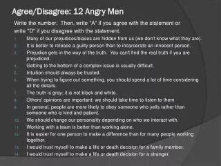 PPT - 12 Angry Men PowerPoint Presentation, free download - ID:2138200