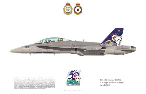 CF-18B Hornet 188906 - 50th Anniversary of 4 Wing Cold Lake 2004 | Canadian armed forces, Cold ...