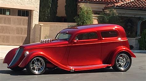 Candy Apple Red Ford Street Rod Hides a Massive 502ci Engine Under the Long Hood - autoevolution