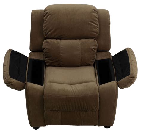 Deluxe Heavily Padded Brown Kids Storage Arm Recliner from Renegade ...