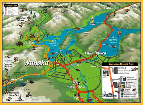 Wanaka Area Tourist Map - Wanaka • mappery