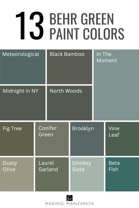 13 of the Best BEHR Green Paint Colors - Making Manzanita