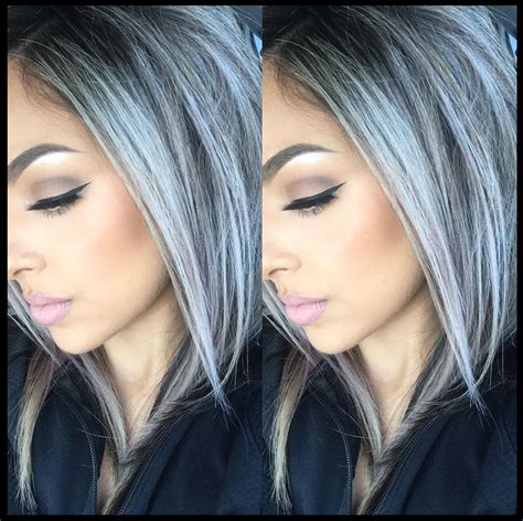 Pin by Linda Pena on Hair color | Grey ombre hair, Silver ombre hair ...