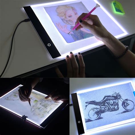 TSV A4 Size Ultra-Thin Portable LED Light Box Tracer LED Artcraft Tracing Light Pad Light Box w ...