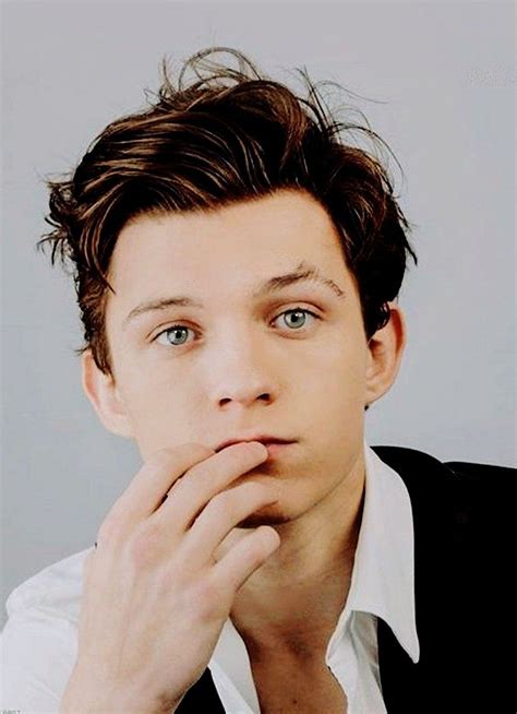 Tom Holland with blue eyes ( don't wish for him to look like this. It's ...