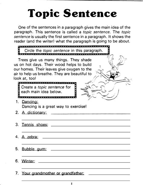 Topic Sentence | Topic sentences, Writing topics, Sentences