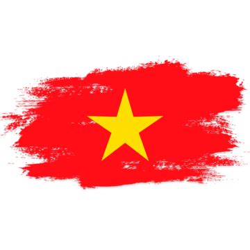 Vietnam Flag Transparent Watercolor Painted Brush, Vietnam Flag, Vietnam Flag Transparent ...