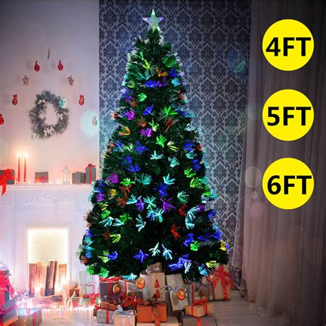 Christmas Tree 1.8M/1.5M/1.5M Pre Lit Fiber Optic Xmas Trees ...