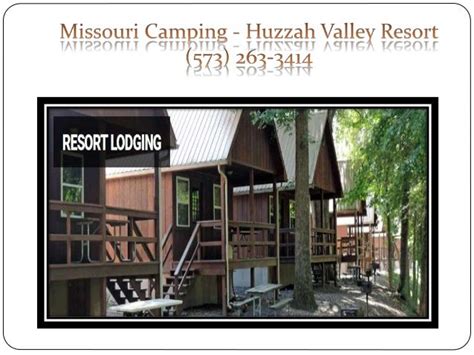 Missouri Camping - Huzzah Valley Resort (573) 263-3414