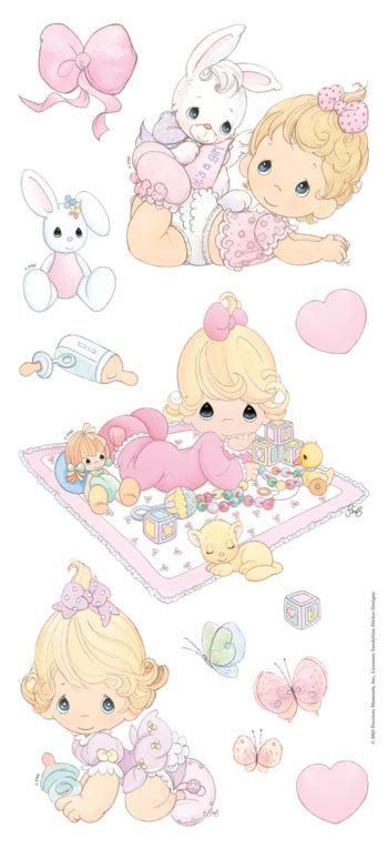 Precious Moments Baby Girl Stickers 3 05 The Craftz | Bebe, Bebé clipart, Precious moments