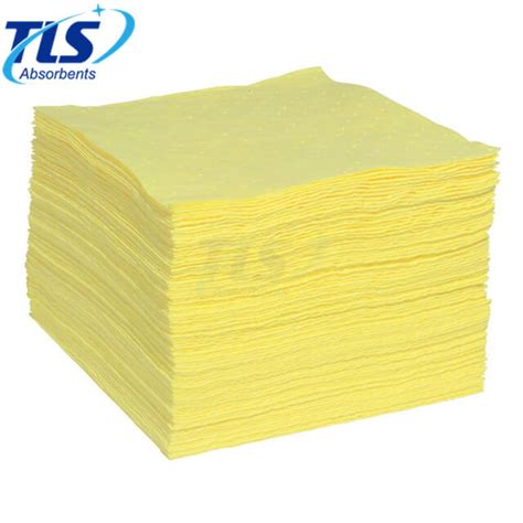 Yellow Embossed Hazmat Chemical Absorbent Spill Pads from China ...