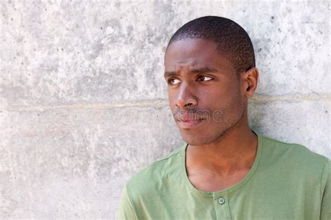 Handsome Young Black Man Looking Away Stock Photo - Image of contemplation, modern: 82230808