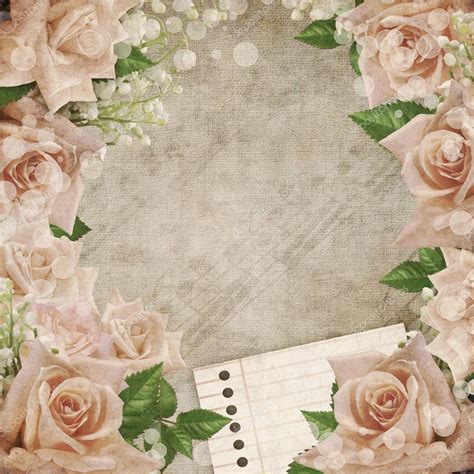 Wedding vintage romantic background with roses — Stock Photo © o_april #8862164