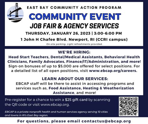 Jan 26 | East Bay Community Action Program Community Event: Job Fair ...