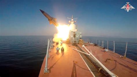 Russia Fires Supersonic Anti-Ship Missile at Mock Target in Sea of ...