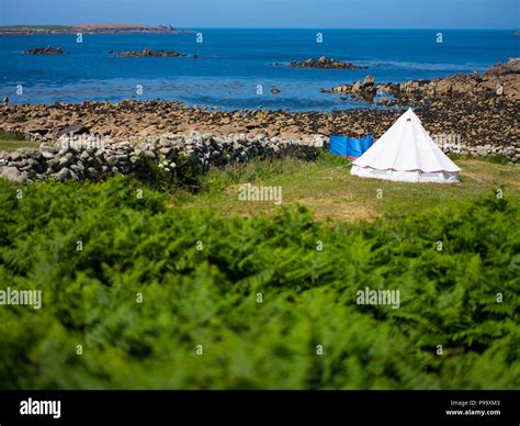 Camping, Isles of Scilly Stock Photo - Alamy