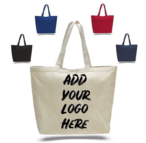 Custom Large Heavy Canvas Tote Bags With Hook And Loop Closure | BAGANDCANVAS.COM