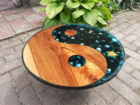 Round epoxy table | Etsy Round Wood Coffee Table, Walnut Coffee Table, Rustic Coffee Tables ...