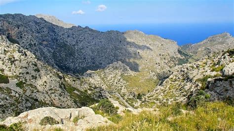 Premium Photo | Blue sky over the tramuntana mountains on the island ...