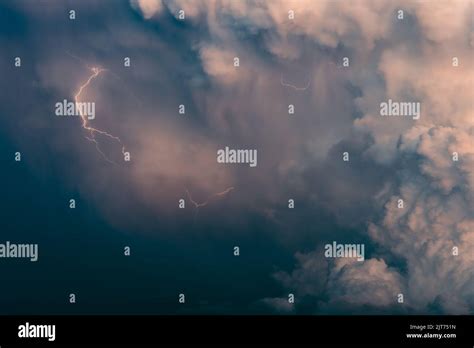 Heavy storm with lightning activity Stock Photo - Alamy