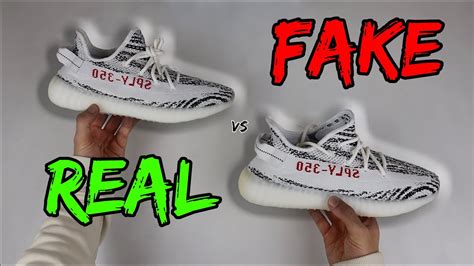 REAL VS FAKE! ADIDAS YEEZY BOOST 350 V2 ZEBRA COMPARISON! (2020 VERSION ...