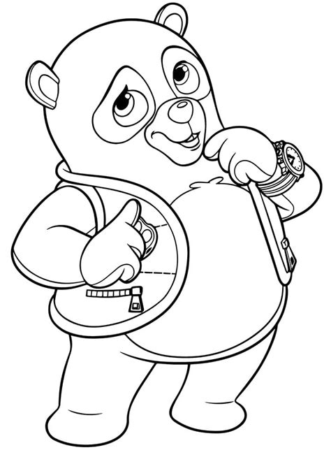 Agent Oso Coloring Page - Free Printable Coloring Pages for Kids