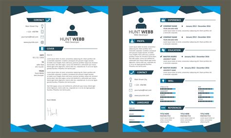 CV Resume Cover Template Vector 674060 Vector Art at Vecteezy