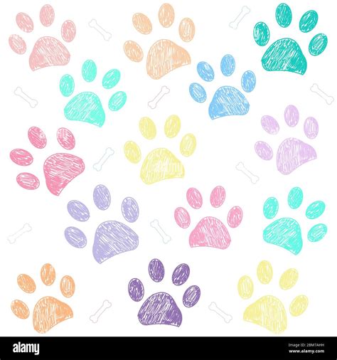 Rainbow colors. Colorful paw print background Stock Vector Image & Art ...