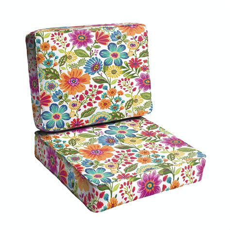 Multi Floral Indoor/Outdoor Deep Seating Cushion, Corded - Walmart.com - Walmart.com