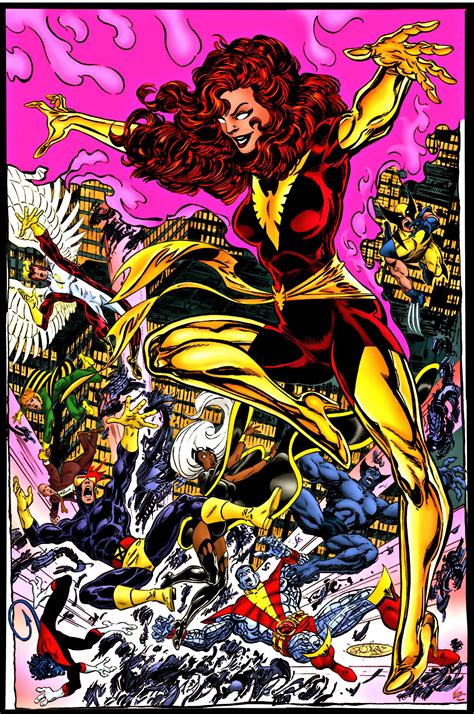 Dark Phoenix Jean Grey vs. the X-men | Marvel comics art, Marvel jean ...