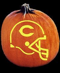 SpookMaster - NFL Football Chicago Bears Helmet Pumpkin Carving Pattern - Jack O Lantern