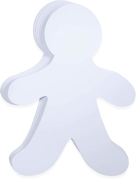 Paper People Cutouts - 36-Pack 16 x 12-Inch Blank People Shapes, 300 ...