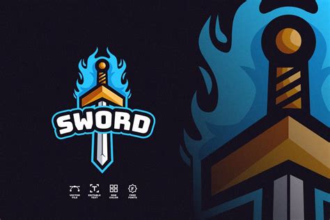 18+ FREE Sword Logo Design Templates Download - Graphic Cloud