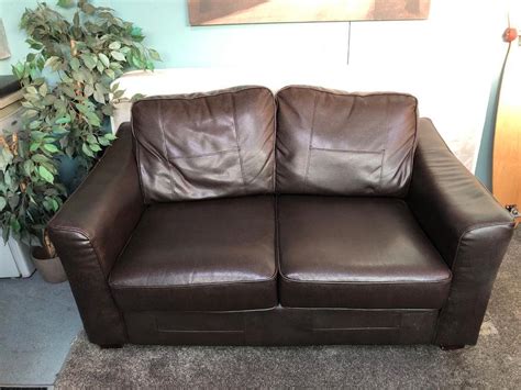 Ikea Brown PU Leather 2 seater sofa | in Bournemouth, Dorset | Gumtree