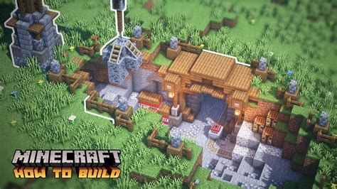 Minecraft: How to Build a Simple Mining Camp (Mine Entrance, Mine Crane, and Mini Storage Area ...