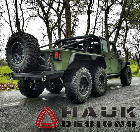 A 6x6 Wrangler, built by Hauk Designs | Offroad vehicles, Snow vehicles, Monster trucks