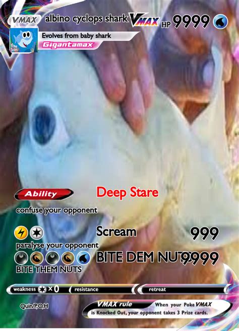 albino cyclops shark - PokeCardMaker