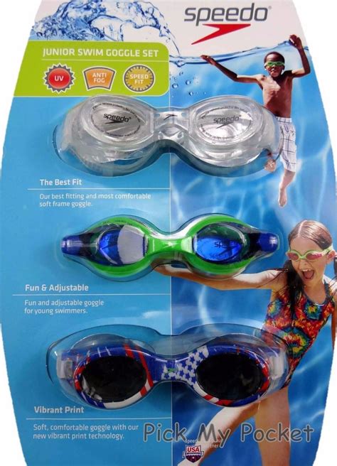 New Speedo Swim Goggles Junior Boys, Girls, Adult Men, Women 3 pack | eBay