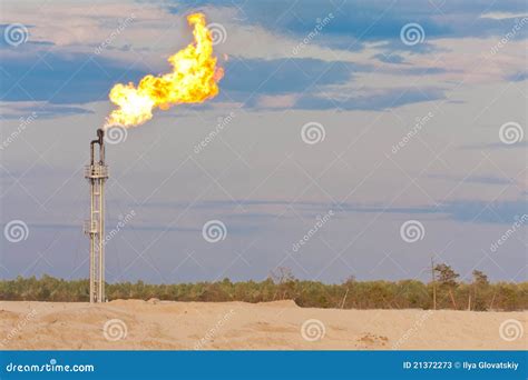 Oil Gas Flare Stock Photos - Image: 21372273