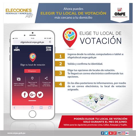 ONPE on Twitter: "A partir de hoy elige tu local de votación con el ...