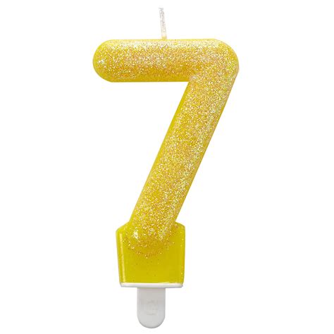 Number Candle 7 Glitter Height 7.6 cm : Amscan Europe