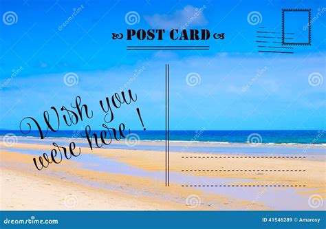 Wish You Were Here Postcard Template - Sfiveband.com