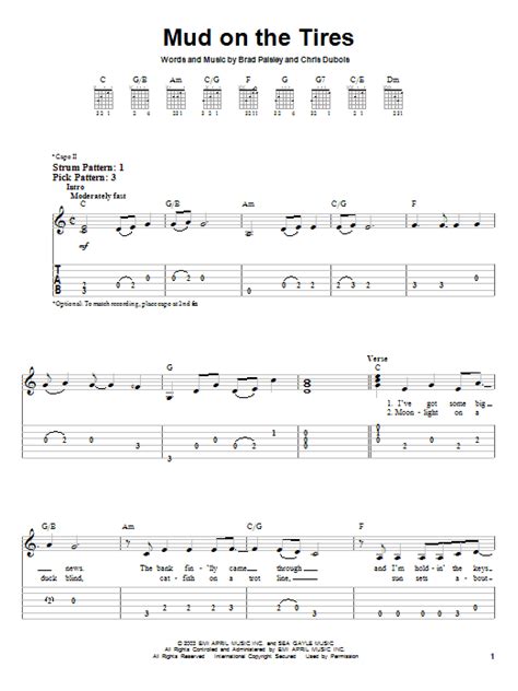 Mud On The Tires by Brad Paisley - Easy Guitar Tab - Guitar Instructor