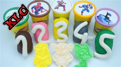 Play Doh - Learn Colors with Play Doh Superheroes Surprise Toys - YouTube