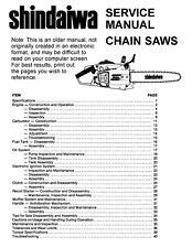 Shindaiwa Chainsaw Service Repair Maintenance Manual - 43 Pages on CD | eBay