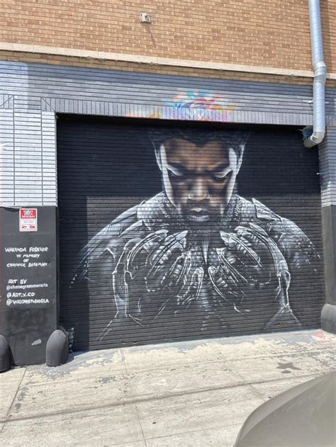 Wakanda Forever. Mural in DTLA near 6th street viaduct. : marvelstudios