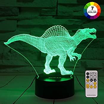 Amazon.com: Dinosaur Night Lights for Kids Christmas Gift Birthday Indoraptor Toy 3D Illusion ...
