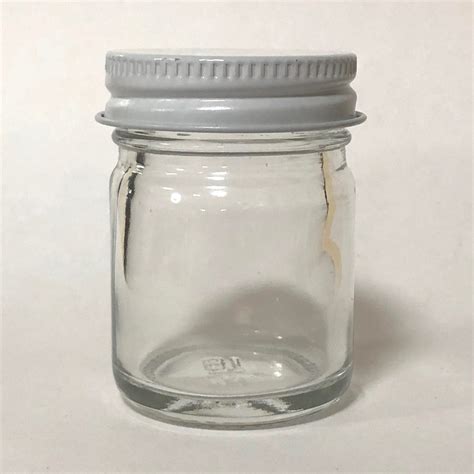 1 oz Glass Salve Jar Clear, Black Lid - Living Earth Herbs Apothecary | Organic Bulk Herbs ...