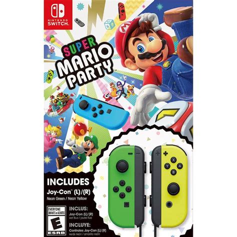 Best Buy: Super Mario Party Neon Green/Neon Yellow Joy-Con Bundle ...