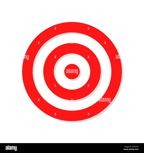 Red target sign. Target isolated on white background. Target icon in ...